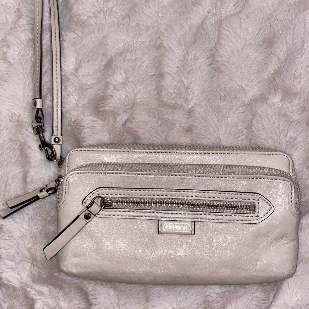 Coach leather wristlet